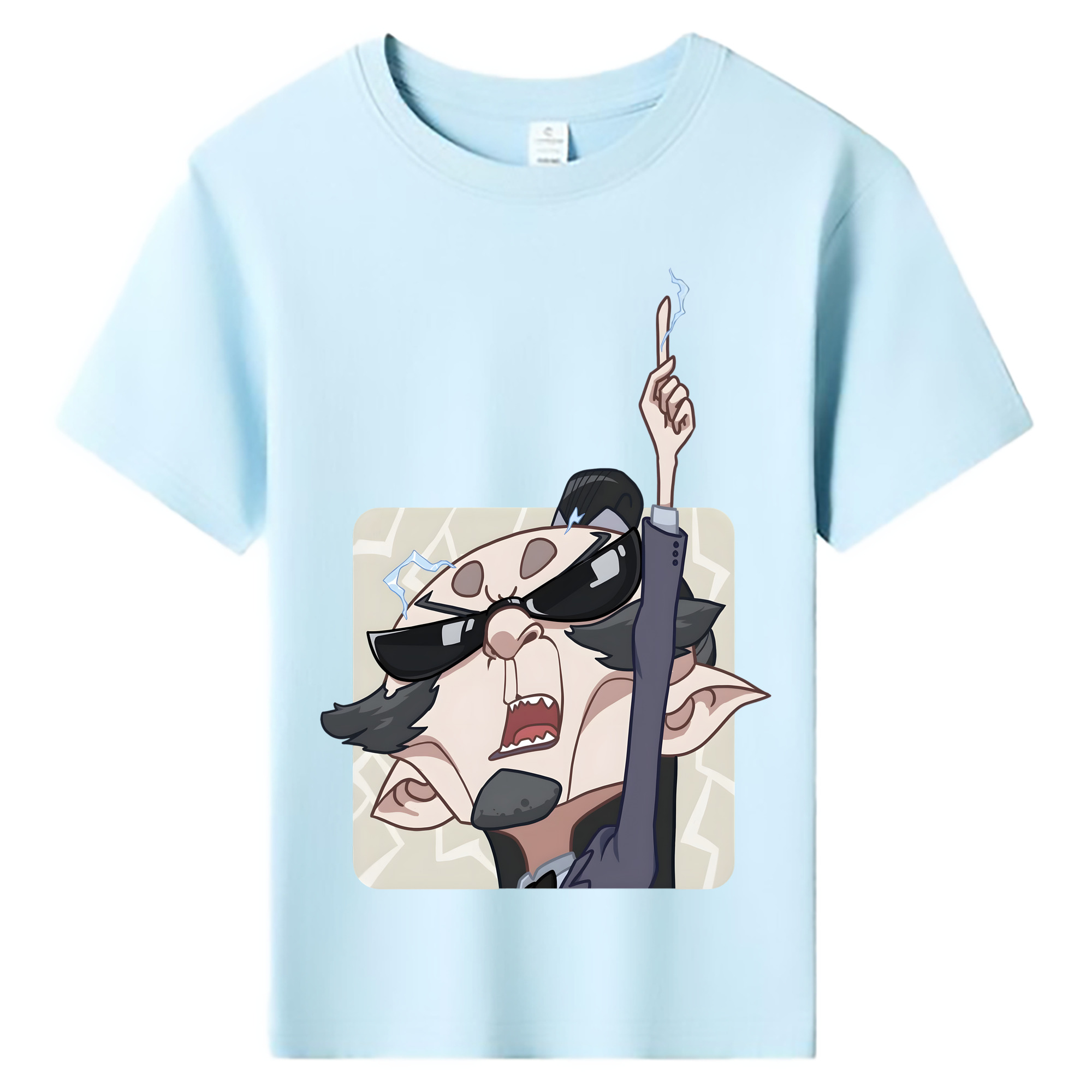 （画像用） Ne Zha 2 ナタ 魔童の大暴れ 綿100％キッズTシャツ（フロントプリント）